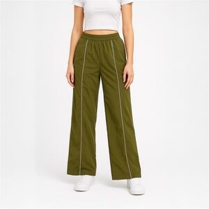 Forever 21 Active Olive Green Wide-Leg Track Pants | Size M | NWT